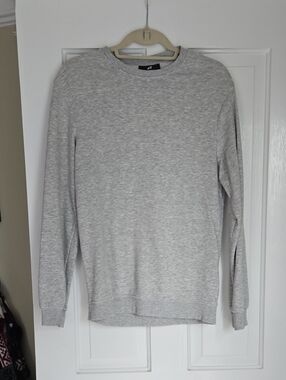 H&M Men's Heather Light Gray Crewneck Sweatshirt XS